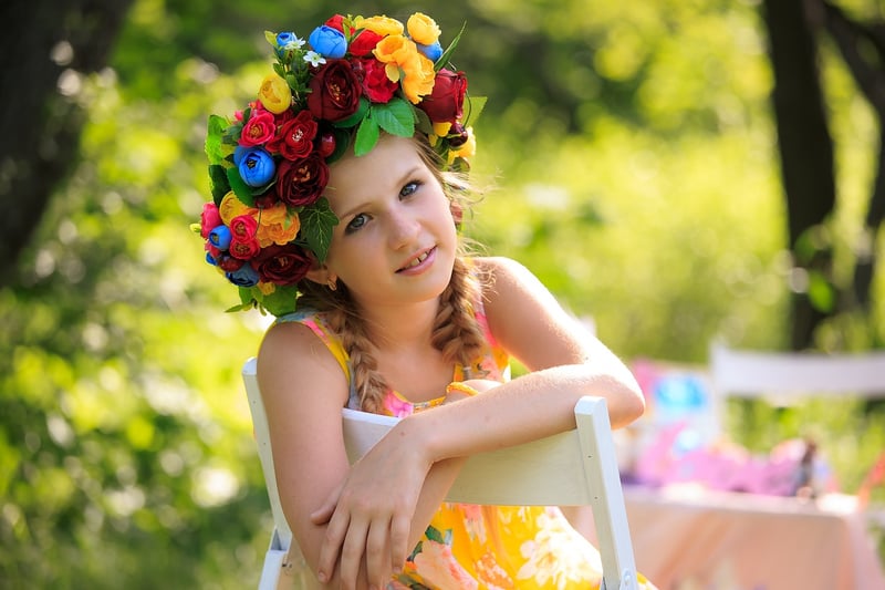 Flower girl at a wedding